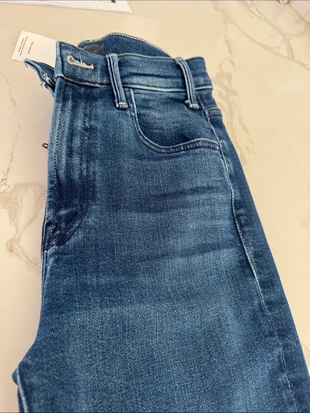 MOTHER Dark Indigo Straight-Leg High-Rise Jeans - Picture 8 of 10